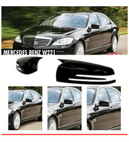 Mercedes S W221 Batman Yarasa Ayna Kapağı Piona Black ABS 2010-2013