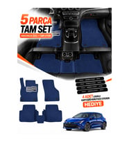 TOYOTA COROLLA-HYBRİD-HATCHBACK (2019-2026) Uyumlu EVA Oto Paspas Metal Topukluklu Lacivert