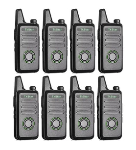 8 Adet Baofeng Telsiz Tkstar Redline Wln C1 Plus Baofeng Type-C Şarjlı Pmr 446 Türkçe Konuşan LCD Göstergeli El Telsizi