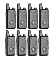 8 Adet Baofeng Telsiz Tkstar Redline Wln C1 Plus Baofeng Type-C Şarjlı Pmr 446 Türkçe Konuşan LCD Göstergeli El Telsizi
