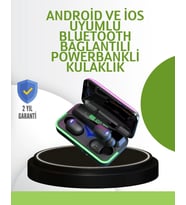 Oyun Modlu E10 Bluetooth Kulaklık Powerbank ve LED Ekranlı