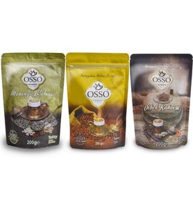 Osso Osmanlı-Dibek-Menengiç Kahvesi 200 Gr 3 LÜ Paket