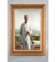 Çerçeveli Paspartulu Atatürk Tablo a564 (Gold)