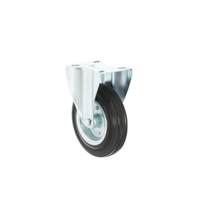 Lastik Sabit Teker 100mm (Siyah)