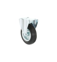 Lastik Sabit Teker 100mm (Siyah)