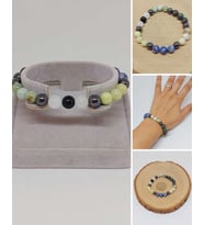 Başak Burcu Doğal Taş 8mm Unisex Bileklik (55740)