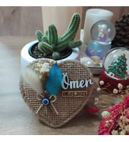 Kalp Şeklinde Söz-Nişan-Nikah-Kına-Bebek Hediyelik Hasır Magnet