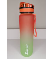 Shop-set 1000 ML Tritan Motivasyonlu Su Matarası (TURUNCU - NEON YEŞİL)