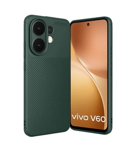 Vivo V60 5G Auto Focus Karbon Kapak - Koyu Yeşil