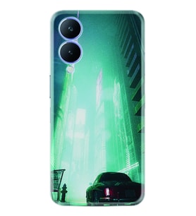 Vivo Y17S Kılıf Silikon Desen Özel Seri Night Cars 1619