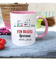 Fen Bilgisi Öğretmenine Özel Öğretmenler Günü Hediyesi Kişiye Özel Kupa Bardak