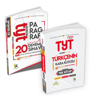 YKS-TYT Kara Kutu TÜRKÇE TEK KİTAP Soru Bankası ve PARAGRAF Denemesi Dijital Çözümlü 2li Set