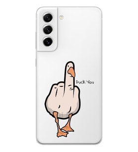 Samsung Galaxy S22 Uyumlu Duck You Tasarımlı Şeffaf Telefon Kılıfı