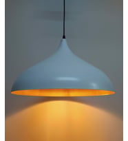 RİOLİGHT RETRO BEYAZ İÇİN ALTIN TEKLİ METAL SARKIT ÇAP: 43CM (Siyah)