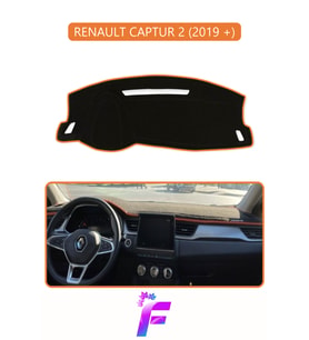 RENAULT CAPTUR 2 (2019+) Uyumlu Torpido Örtüsü Yansıma Önleyici Koruma Hızlı Montaj J52