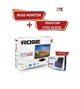 ROSE 19" 49 Ekran 12v Full Hd Karavan - Tekne - Yat Lcd Monitör Tv Ve Highstar Dahili Wifili Uydu Alıcısı (Siyah)