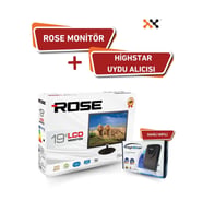 ROSE 19" 49 Ekran 12v Full Hd Karavan - Tekne - Yat Lcd Monitör Tv Ve Highstar Dahili Wifili Uydu Alıcısı (Siyah)