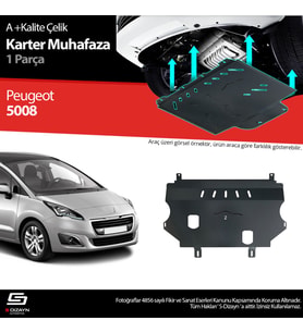 S-Dizayn Peugeot 5008 Çelik Karter Muhafaza 2013-2016 A+ Kalite (Karışık)
