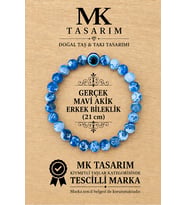 GERÇEK AKİK TAŞI ERKEK BİLEKLİK MK.8000.007 - RAHATLIK-DİNGİNLİK-ENERJİ- STRES BİLEKLİĞİ-RENKLERİ BOYA DEĞİLDİR -KENDİ RENGİDİR