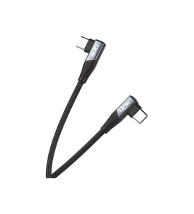 LİNKTECH K595 Safe Usb-C - Type-C USB 60W 90 Derece Şarj Kablosu (Siyah)