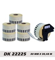 EcotagPlus Brother DK 22225  Etiket 38 mm x 30,48 m -Sürekli - 6 Adet + Tutucu
