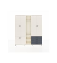 Arges Dolap 14 Raflı 4 Çekmeceli Tek Askılı 220x30x243 Aytaşı-Aytaşı/Antrasit