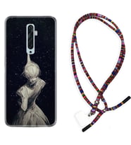 Oppo Reno 2Z 4 Lite 4 Pro 5 6 7 A31 Kılıf Boyun Asklı Rasta Silikon Star Woman 1332