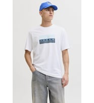 Jack & Jones JCOFUSION Dots Print Erkek Tişört Bisiklet Yaka Kısa Kollu (Beyaz)