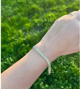 14K Kordon Dizilimli Bileklik