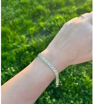 14K Kordon Dizilimli Bileklik