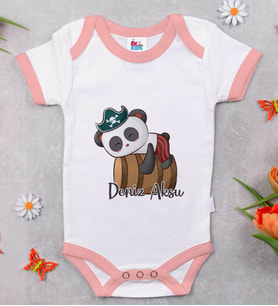 BK Kids Kişiye Özel Pembe Bebek Body Zıbın - Model 182