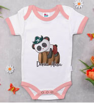 BK Kids Kişiye Özel Pembe Bebek Body Zıbın - Model 182