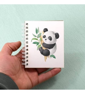 Sevimli Panda Tasarım Hediyelik Not Defteri