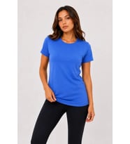 Basic Tişört Bisiklet Yaka Kısa Kol Günlük Yazlık Slim Fit T-Shirt - Mavi