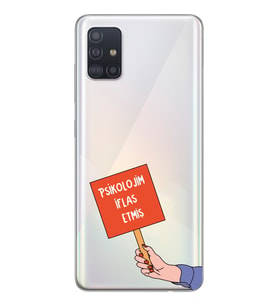Samsung Galaxy A51 Uyumlu Psikolojim İflas Etmiş Tasarımlı Şeffaf Telefon Kılıfı