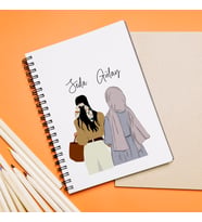 Kız Arkadaş Tesettürlü - Açık Tasarımlı Defter Kişiye Özel