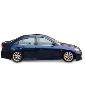 Honda Civic 2001-2005 Sedan Paslanmaz Çelik Krom Cam Çıtası 4 Parça