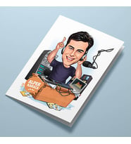 Kişiye Özel DJ Erkek Karikatürlü Tebrik Kartı