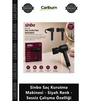 Özel Üretim SHD 1755 BLDC 800W Sinbo Saç Kurutma Makinesi Siyah Renk Sessiz Çalışma Özelliği