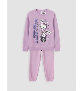 LC WAIKIKI Lila Hello Kitty Baskılı Kız Çocuk Kalın Eşofman Takım