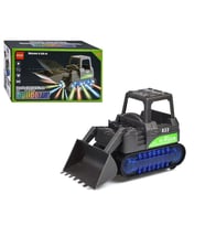 3D Işıklı Sesli Müzikli Çarp Dön Sensörlü İş Makinesi Dozer (Gri)