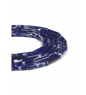 Varisit Taşı Silindir Kesim Parlak Koyu Mavi Lacivert 4x13mm Doğal Taş Dizi