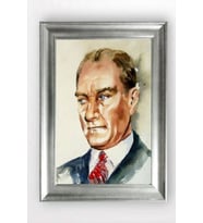 Gümüş Çerçeveli Atatürk Tablo cv633