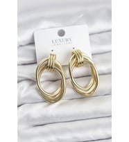 Pirinç Gold Renk Damla Model Vintage Kadın Küpe - TJ-BKP11628