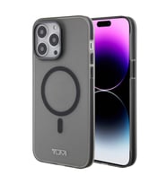 TUMI iPhone 15 Pro Max Kılıf TUMI Orjinal Lisanslı M-safe Şarj Özellikli Buzlu Mat Kapak (Siyah)