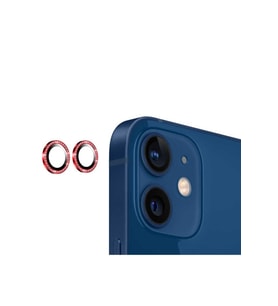 Apple iPhone 12 Mini Uyumlu Zore CL-06 Kamera Lens Koruyucu (Kırmızı)