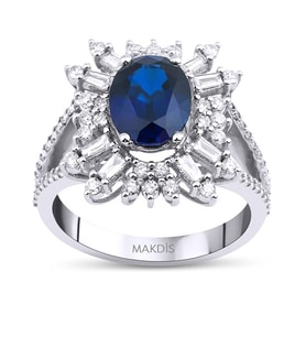 3.10 Karat Safir Pırlanta Yüzük