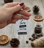 Kişiye Özel You Are a Limited Edition Anahtarlık Doğum Günü Hediyesi (Bej)