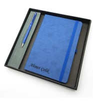 Signator® Codex  N102 Kişiye Özel Defterli Set - İsme Özel Mavi Kalem + İsme Özel Mavi Defter  İsme Özel Kutusunda Hediyelik Set (Karışık)