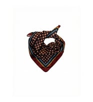 Geometrik Desenli Bordo Saten Bandana 50x50 cm – Klasik & Şık Aksesuar